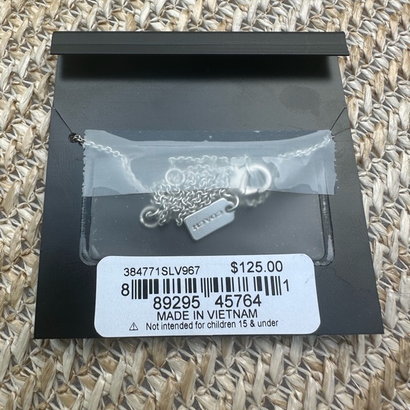 COACH Signature Logo Multi-color Crystal Necklace - Picture 5 of 5